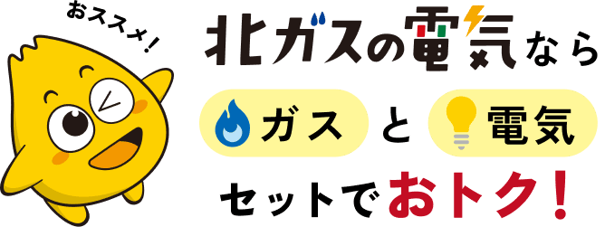 おススメ! 北ガスの電気ならガスと電気セットでおトク!